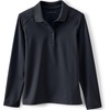 image:imageLands End School Uniform Girls Long Sleeve Feminine Fit Rapid Dry Polo ShirtBlack