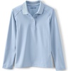 image:imageLands End School Uniform Girls Long Sleeve Feminine Fit Rapid Dry Polo ShirtBlue