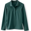 image:imageLands End School Uniform Girls Long Sleeve Feminine Fit Rapid Dry Polo ShirtEvergreen