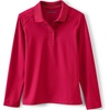 image:imageLands End School Uniform Girls Long Sleeve Feminine Fit Rapid Dry Polo ShirtRed