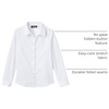 image:imageLands End School Uniform Girls No Gape Long Sleeve Stretch ShirtPearl White