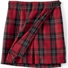 image:imageLands End School Uniform Girls Plaid A Line Tab Skort Top of KneeRedBlack Plaid