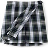 image:imageLands End School Uniform Girls Plaid A Line Tab Skort Top of KneeWhite Plaid
