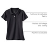 image:imageLands End School Uniform Girls Short Sleeve Feminine Fit Interlock Polo ShirtBlack