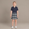 image:imageLands End School Uniform Girls Short Sleeve Feminine Fit Interlock Polo ShirtClassic Navy
