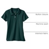 image:imageLands End School Uniform Girls Short Sleeve Feminine Fit Interlock Polo ShirtEvergreen
