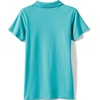 image:imageLands End School Uniform Girls Short Sleeve Feminine Fit Interlock Polo ShirtTeal Breeze