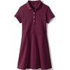 image:imageLands End School Uniform Girls Short Sleeve Interlock Polo DressBurgundy