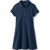 image:imageLands End School Uniform Girls Short Sleeve Interlock Polo DressClassic Navy