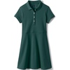 image:imageLands End School Uniform Girls Short Sleeve Interlock Polo DressEvergreen