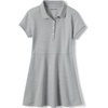 image:imageLands End School Uniform Girls Short Sleeve Interlock Polo DressGray Heather