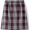 image:imageLands End School Uniform Girls Slim Plaid Aline Skirt Below the KneePlaid BurgundyGray