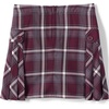 image:imageLands End School Uniform Girls Slim Side Pleat Plaid Skort Above KneeBurgundyGray Plaid
