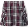 image:imageLands End School Uniform Girls Slim Side Pleat Plaid Skort Above KneePlaid BurgundyGray