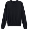 image:imageLands End School Uniform Mens Cotton Modal Fine Gauge VNeck SweaterBlack
