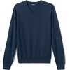 image:imageLands End School Uniform Mens Cotton Modal Fine Gauge VNeck SweaterClassic Navy