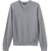 image:imageLands End School Uniform Mens Cotton Modal Fine Gauge VNeck SweaterPewter Heather