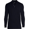 image:imageLands End School Uniform Mens Long Sleeve Interlock Polo ShirtBlack