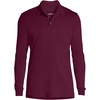 image:imageLands End School Uniform Mens Long Sleeve Interlock Polo ShirtBurgundy
