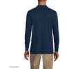 image:imageLands End School Uniform Mens Long Sleeve Interlock Polo ShirtClassic Navy