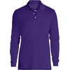image:imageLands End School Uniform Mens Long Sleeve Interlock Polo ShirtDeep Purple