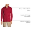 image:imageLands End School Uniform Mens Long Sleeve Interlock Polo ShirtRed