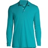 image:imageLands End School Uniform Mens Long Sleeve Interlock Polo ShirtTeal Breeze