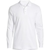 image:imageLands End School Uniform Mens Long Sleeve Interlock Polo ShirtWhite