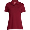 image:imageLands End School Uniform Womens Short Sleeve Feminine Fit Interlock Polo ShirtGarnet
