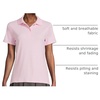 image:imageLands End School Uniform Womens Short Sleeve Feminine Fit Interlock Polo ShirtIce Pink