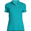 image:imageLands End School Uniform Womens Short Sleeve Feminine Fit Interlock Polo ShirtTeal Breeze