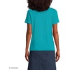 image:imageLands End School Uniform Womens Short Sleeve Feminine Fit Interlock Polo ShirtTeal Breeze