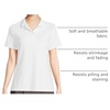 image:imageLands End School Uniform Womens Short Sleeve Feminine Fit Interlock Polo ShirtWhite