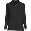 image:imageLands End School Uniform Young Womens Long Sleeve Mesh Polo ShirtBlack