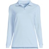 image:imageLands End School Uniform Young Womens Long Sleeve Mesh Polo ShirtBlue