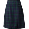 image:imageLands End School Uniform Young Womens Plaid Aline Skirt Below the KneeClassic Navyevergreen Plaid