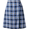 image:imageLands End School Uniform Young Womens Plaid Aline Skirt Below the KneeClear Blue Plaid