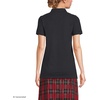 image:imageLands End School Uniform Young Womens Short Sleeve Mesh Polo ShirtBlack