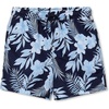 image:imageLands End Boys Print Swim TrunksTropical FloralNavy