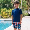 Tropical Hibiscus/Navy