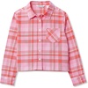 image:imageLands End Girls Flannel ShirtPinkRed Plaid