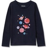 image:imageLands End Girls Graphic Tee ShirtClassic Navy Planets