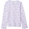 image:imageLands End Girls Long Sleeve Pointelle Knit ShirtPurple Ditsy Bows