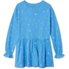image:imageLands End Girls Long Sleeve Ruffle Tunic Top  Soft Cotton Flowy Fit Feminine Details Perfect for LayeringBlue Starburst