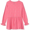 image:imageLands End Girls Long Sleeve Ruffle Tunic Top  Soft Cotton Flowy Fit Feminine Details Perfect for LayeringBright Pink Butterflies