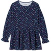 image:imageLands End Girls Long Sleeve Ruffle Tunic Top  Soft Cotton Flowy Fit Feminine Details Perfect for LayeringNavy Multi Dots