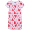 image:imageLands End Girls Short Sleeve NightgownRedWatercolor Hearts