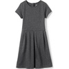 image:imageLands End Girls Short Sleeve Ponte DressCharcoal Heather