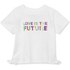 image:imageLands End Girls Short Sleeve Side Tie Graphic TeeLove is the Future