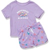 image:imageLands End Girls Short Sleeve Tee and Shorts Pajama SetVerbena Floral